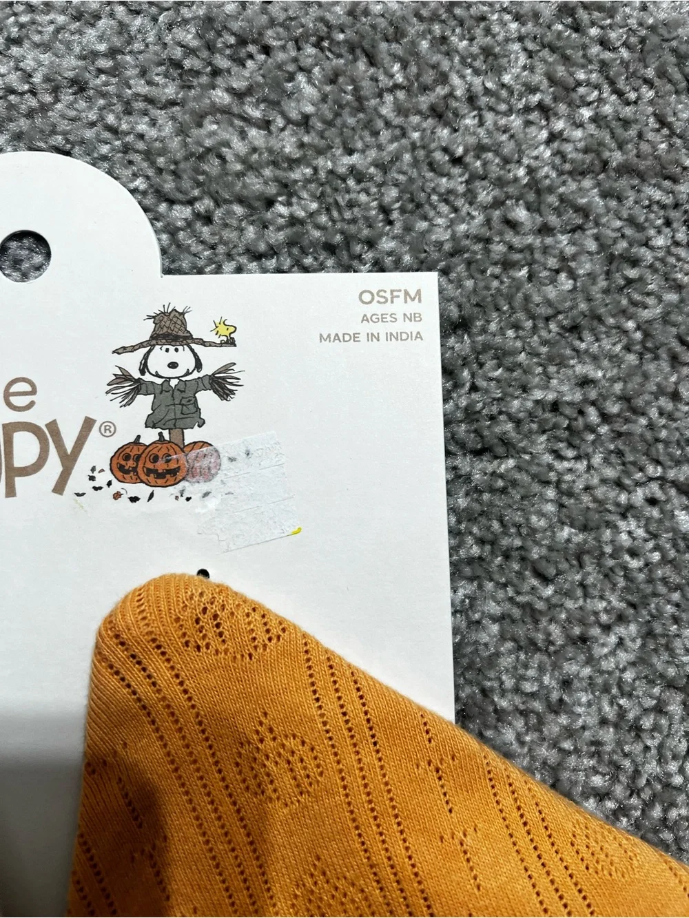 Little Snoopy Newborn Baby 2-Pack Hat Set Fall Pumpkin peanuts New